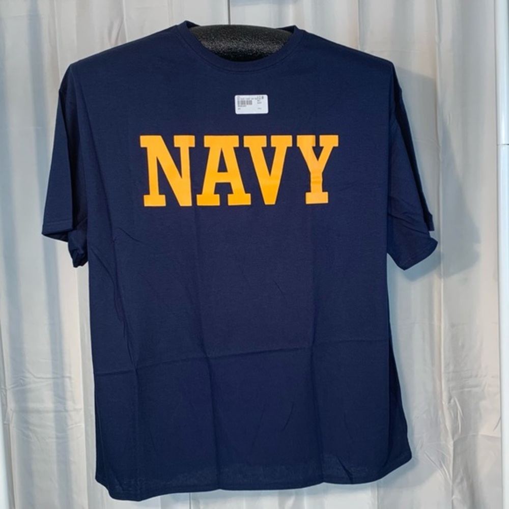 Armed Forces Gear NWT “NAVY” navy blue short sleeve tee shirt.